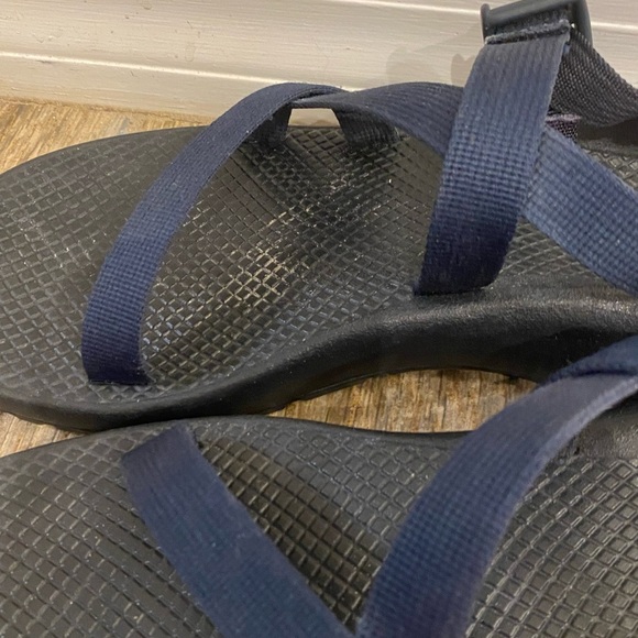 Chaco Womens Solid Blue Fabric Strappy Original Style Sandals - Picture 6 of 8